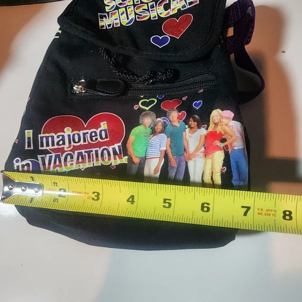 Disney High School Musical Small Kids Backpack Black I Majored Vacation Mini...